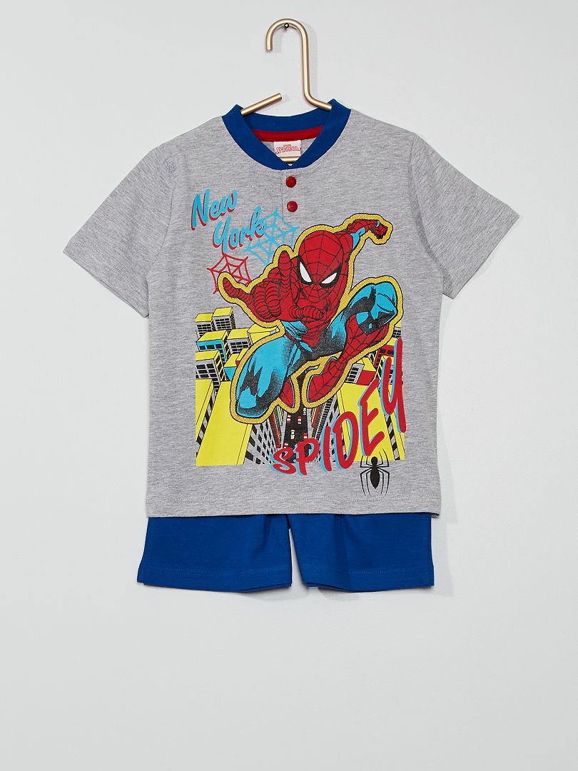 Pijama corto 'Spider-Man' de 'Marvel' gris/azul - Kiabi