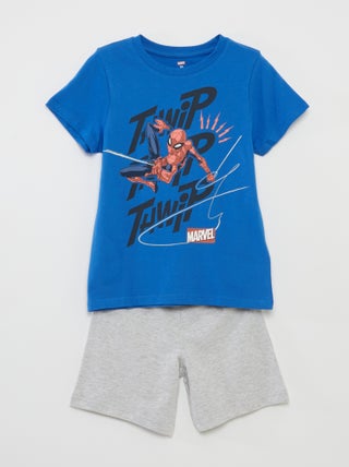 Pijama corto 'Spider-Man' 'Marvel' - 2 piezas