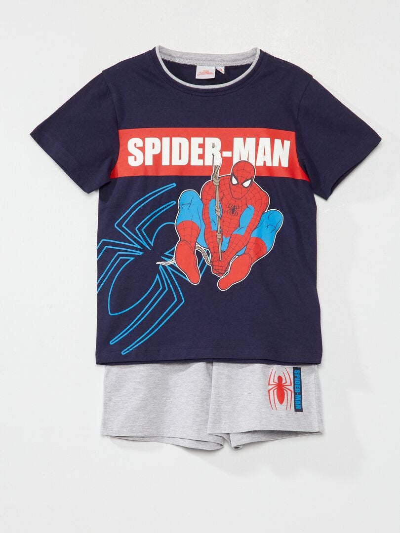 Pijama corto 'Spider-Man' 'Marvel' - 2 piezas azul marino - Kiabi