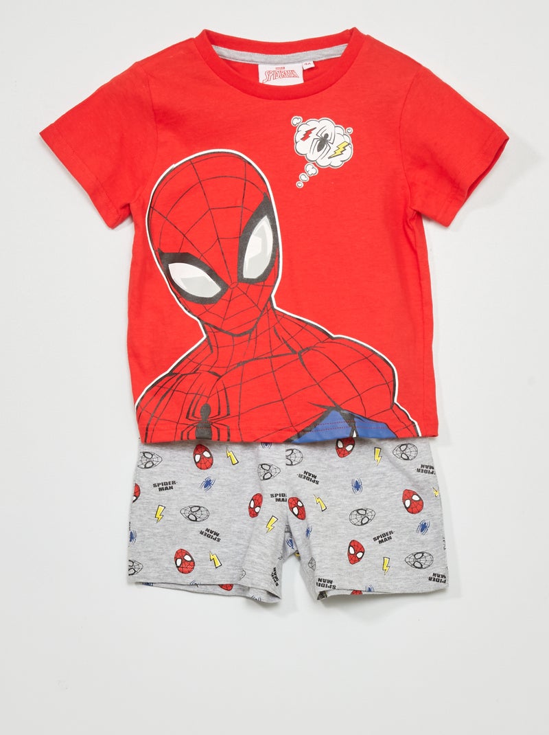 Pijama corto 'Spider-Man' 'Marvel'  - 2 piezas rojo/gris - Kiabi