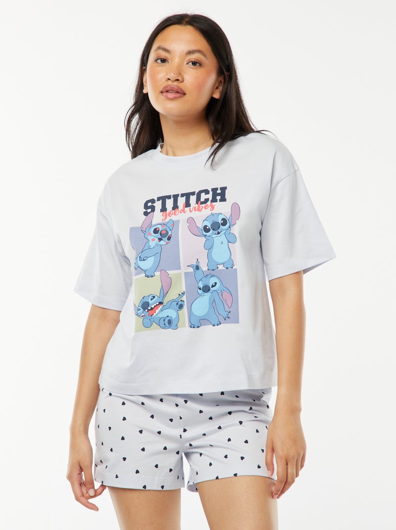 Pijama corto 'Stitch'  - 2 piezas Azul - Kiabi
