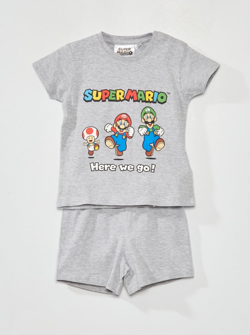 Pijama corto 'Supermario' GRIS - Kiabi