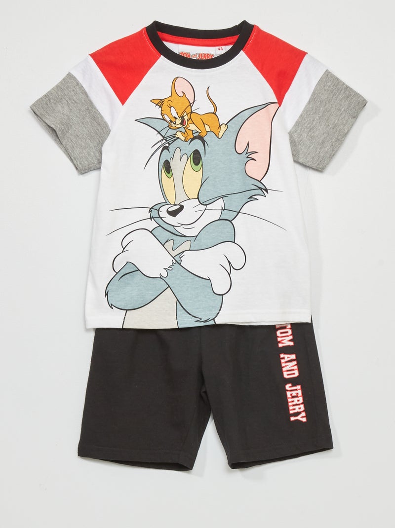 Pijama corto 'Tom y Jerry' - 2 piezas blanco/marino - Kiabi