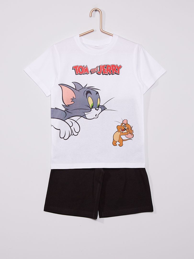Pijama corto 'Tom y Jerry' blanco/negro - Kiabi