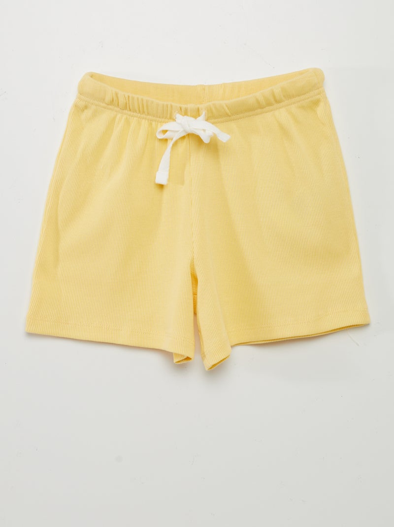 Pijama corto top + Pantalón corto - 2 piezas AMARILLO - Kiabi