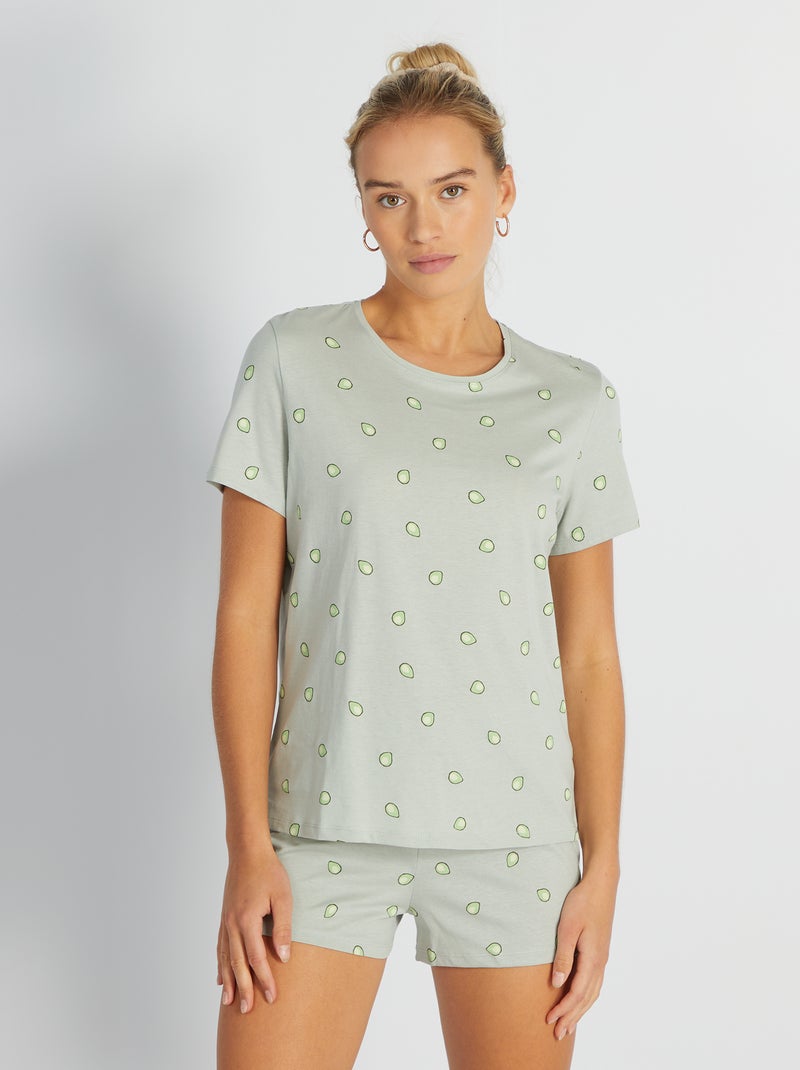 Pijama corto VERDE - Kiabi