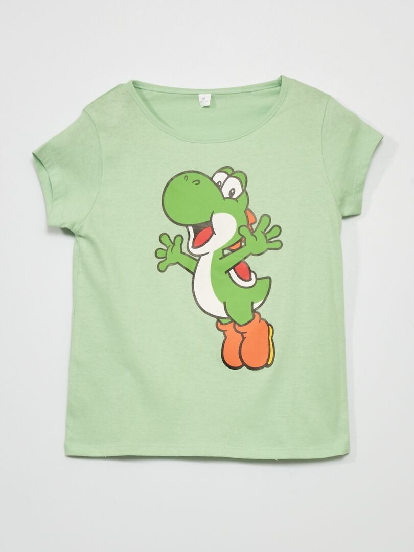 Pijama corto 'Yoshi' 'Nintendo' verde/gris - Kiabi