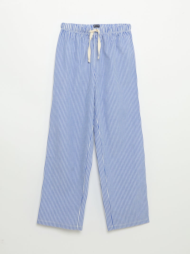 Pijama de 2 piezas - Camiseta de manga corta + pantalón Azul - Kiabi