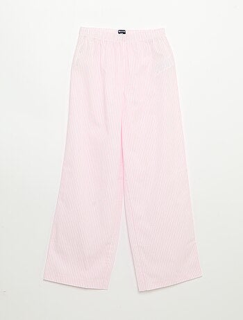 Pijama de 2 piezas - Camiseta de manga corta + pantalón de rayas