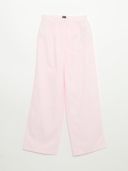 Pijama de 2 piezas - Camiseta de manga corta + pantalón de rayas - Kiabi Pijama de 2 piezas - Camiseta de manga corta + pantalón de rayas - Kiabi