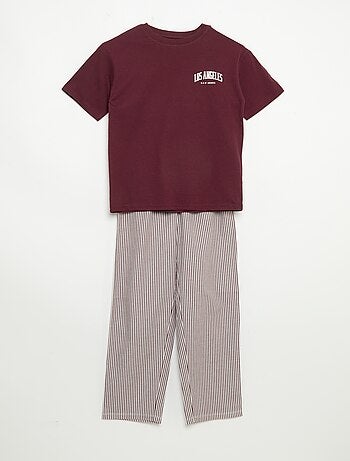 Pijama de 2 piezas - Camiseta de manga corta + pantalón