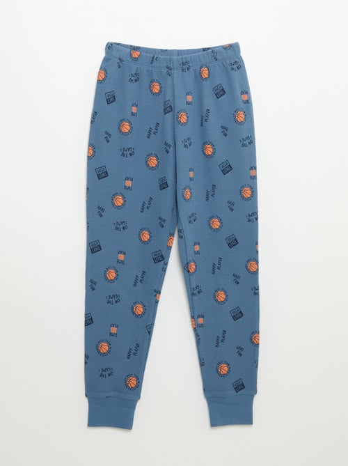 Pijama de 2 piezas - Camiseta de manga larga + pantalón - Kiabi Pijama de 2 piezas - Camiseta de manga larga + pantalón - Kiabi
