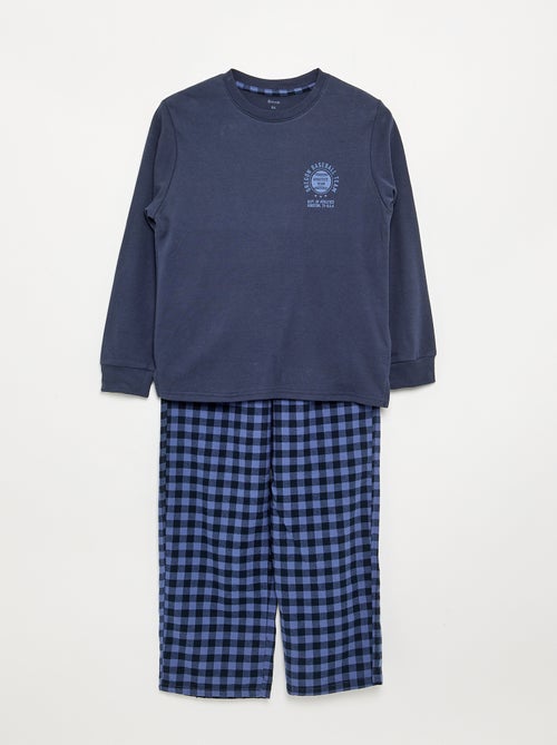 Pijama de 2 piezas - Camiseta de manga larga + Pantalón - Kiabi Pijama de 2 piezas - Camiseta de manga larga + Pantalón - Kiabi