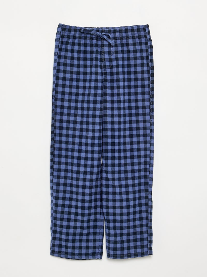 Pijama de 2 piezas - Camiseta de manga larga + Pantalón Azul - Kiabi
