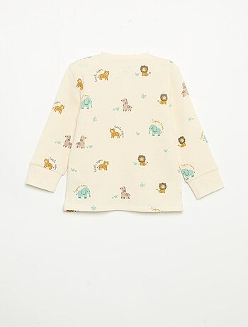 Pijama de 2 piezas - Camiseta de manga larga + pantalón