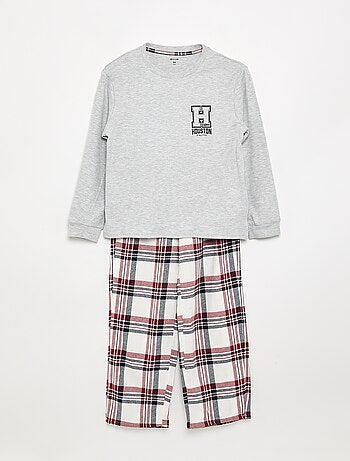 Pijama de 2 piezas - Camiseta de manga larga + Pantalón