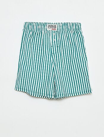 Pijama de 2 piezas - camiseta + pantalón corto a rayas