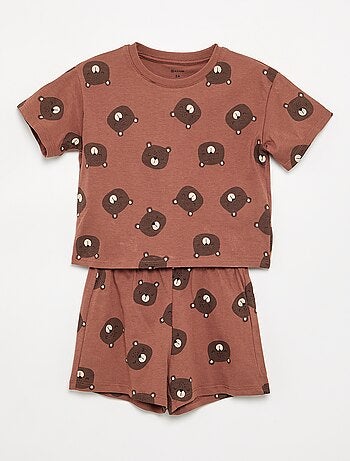 Pijama de 2 piezas - Camiseta + pantalón corto