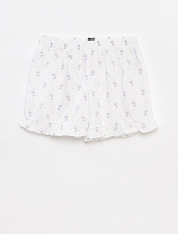 Pijama de 2 piezas - camiseta sin mangas + pantalón corto estampado