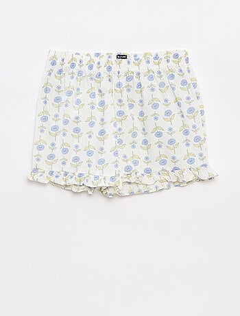 Pijama de 2 piezas - camiseta sin mangas + pantalón corto estampado