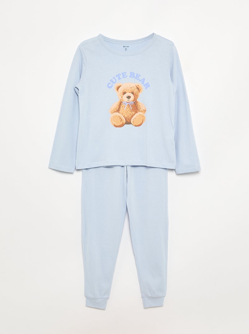 Pijama de 2 piezas - Pack de 2 Azul - Kiabi