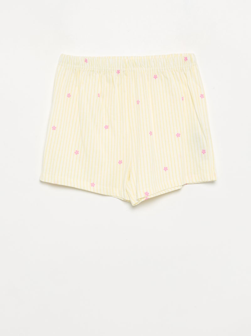 Pijama de 2 piezas - short + camiseta Blanco - Kiabi