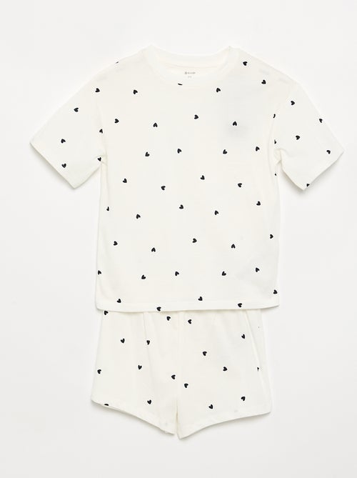 Pijama de 2 piezas - short + camiseta - Kiabi
