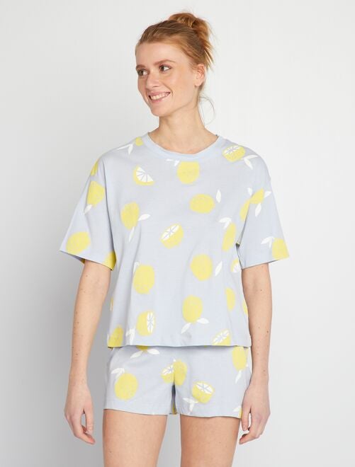 Pijama de 2 piezas - Short + camiseta - Kiabi