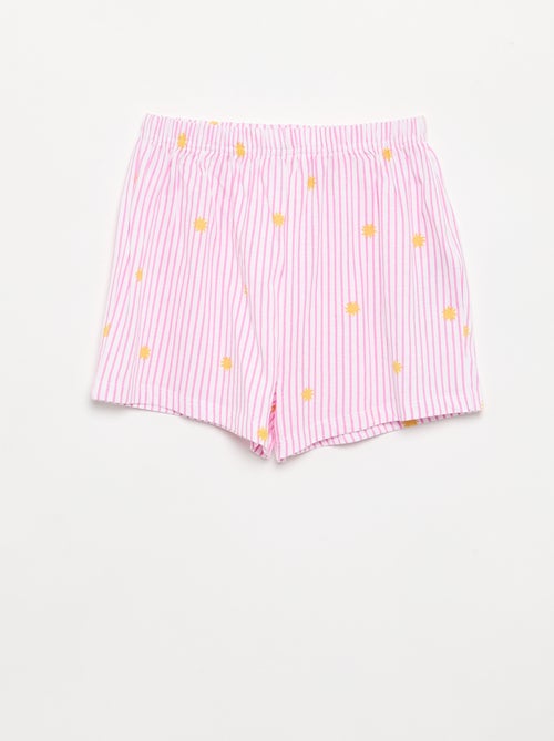 Pijama de 2 piezas - short + camiseta - Kiabi