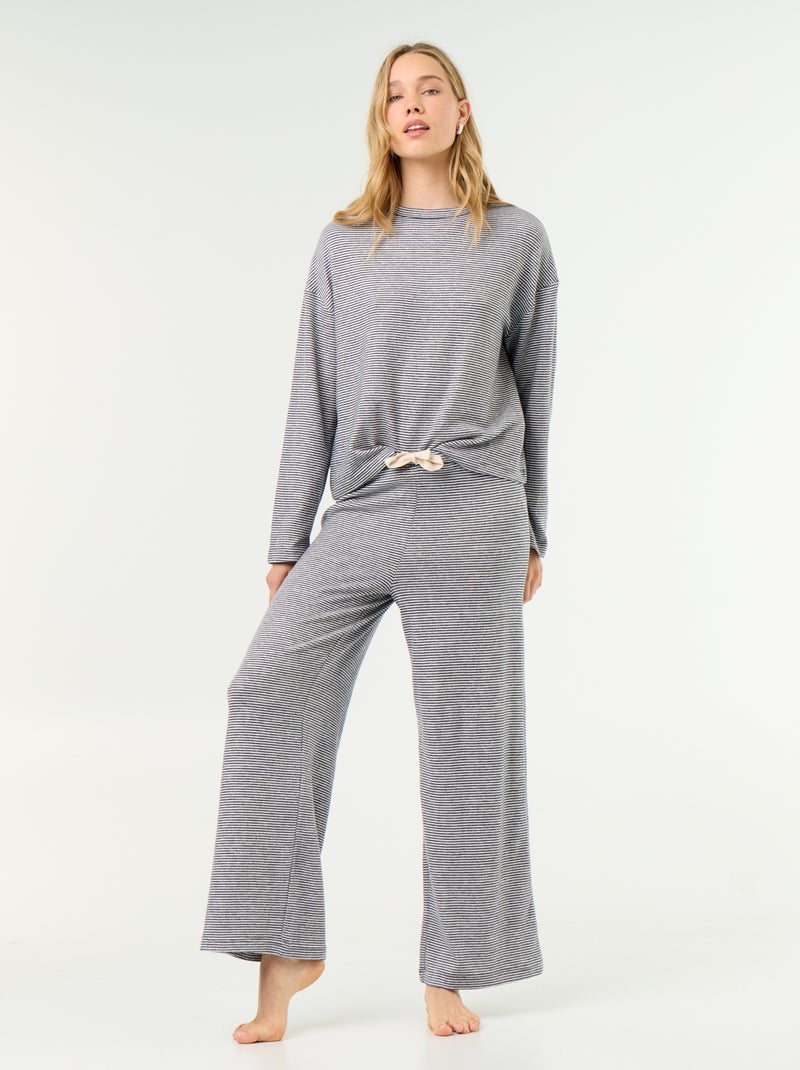 Pijama de 2 piezas - Sudadera + pantalón Azul - Kiabi