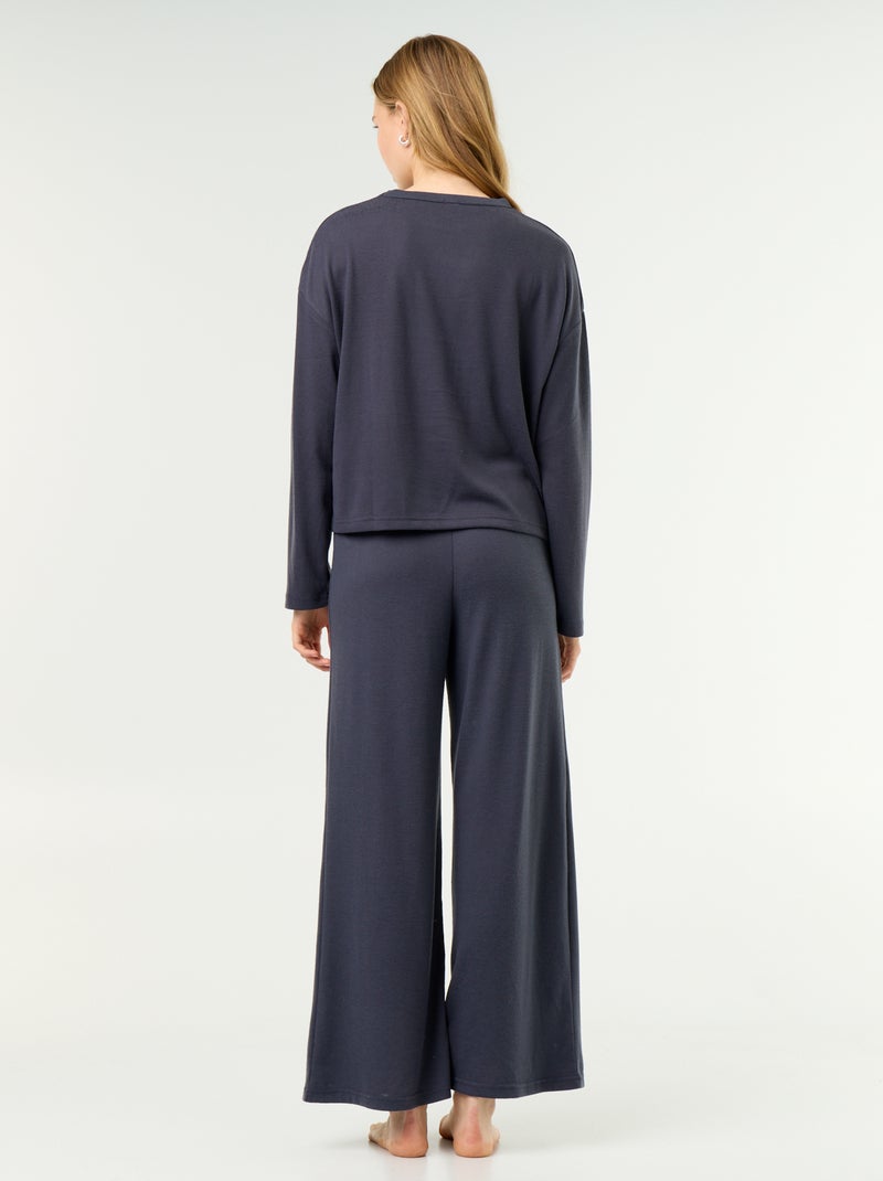 Pijama de 2 piezas - Sudadera + pantalón Azul - Kiabi