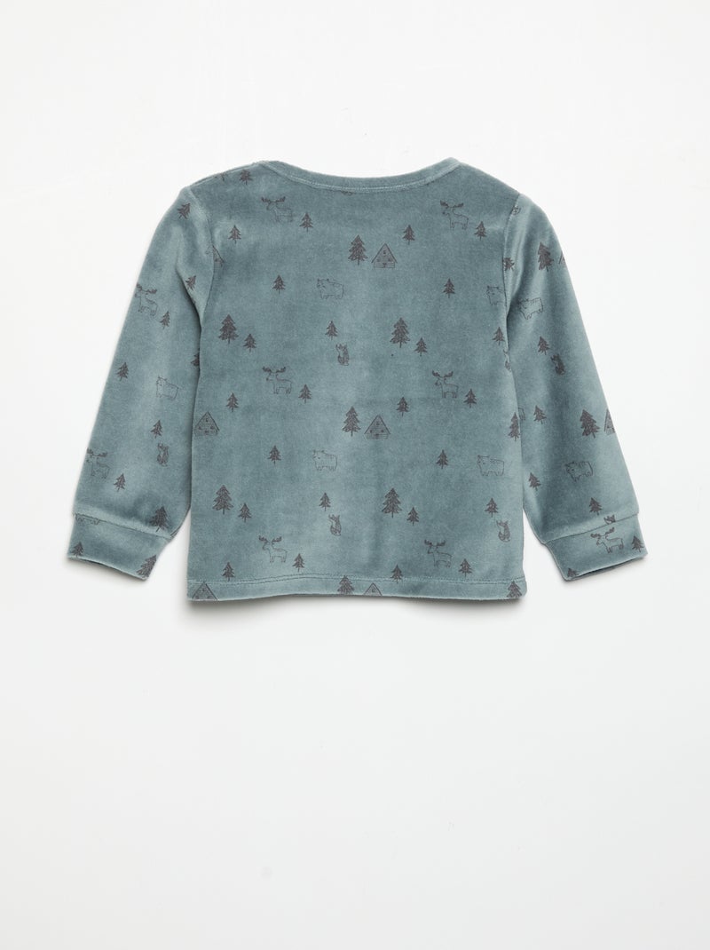 Pijama de 2 piezas - Sudadera + pantalón Azul - Kiabi