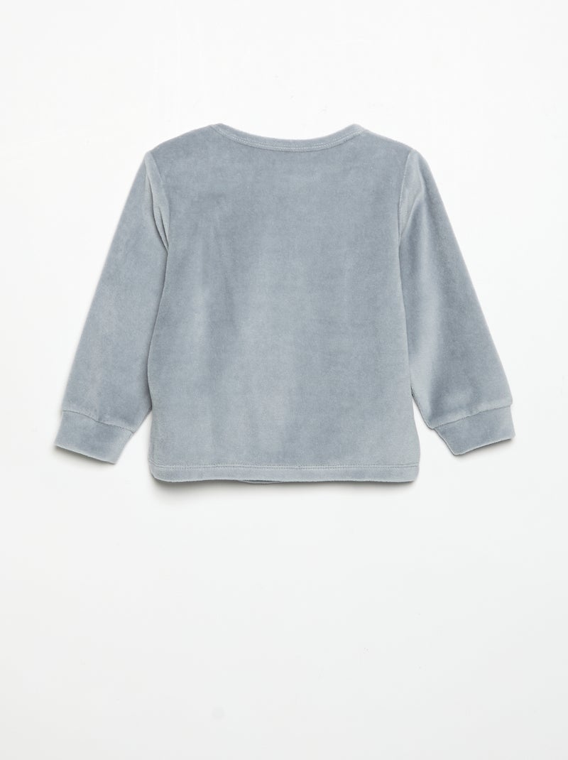 Pijama de 2 piezas - Sudadera + pantalón Azul - Kiabi