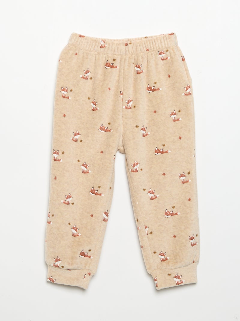 Pijama de 2 piezas - Sudadera + pantalón Beige - Kiabi