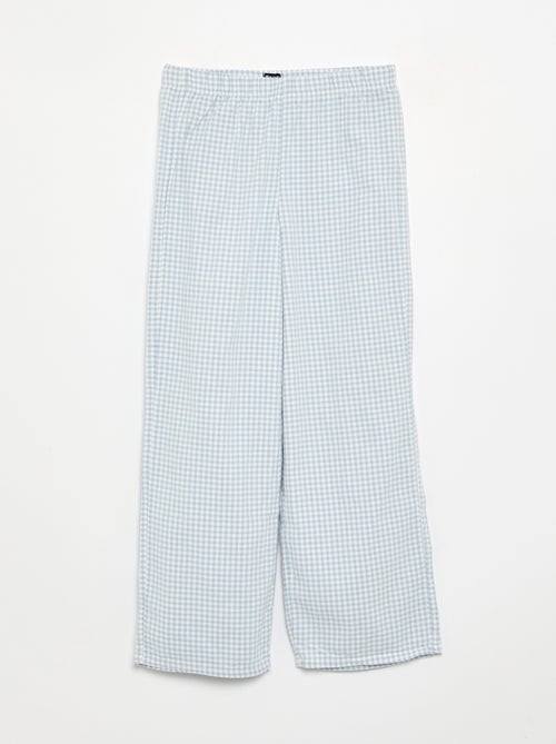 Pijama de 2 piezas a cuadros - Kiabi