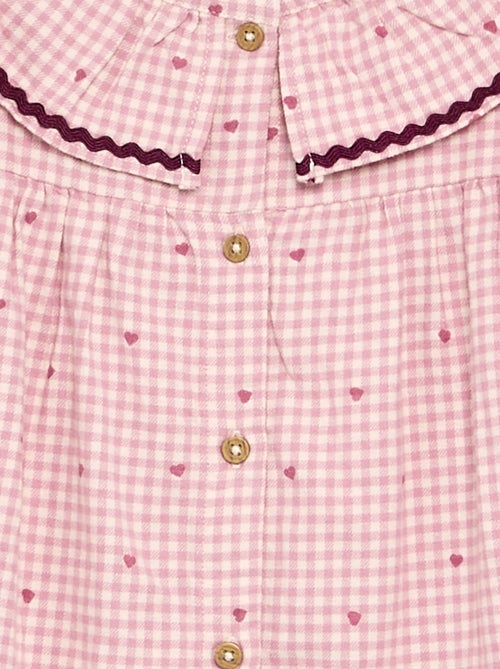 Pijama de 2 piezas a cuadros - Kiabi