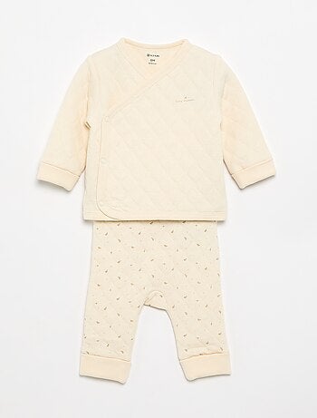 Pijama de 2 piezas ajustable acolchado