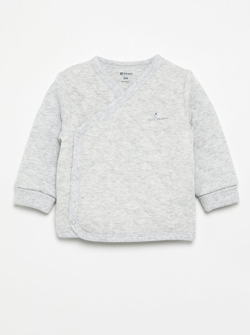 Pijama de 2 piezas ajustable acolchado Gris - Kiabi