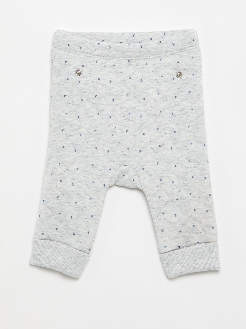 Pijama de 2 piezas ajustable acolchado Gris - Kiabi