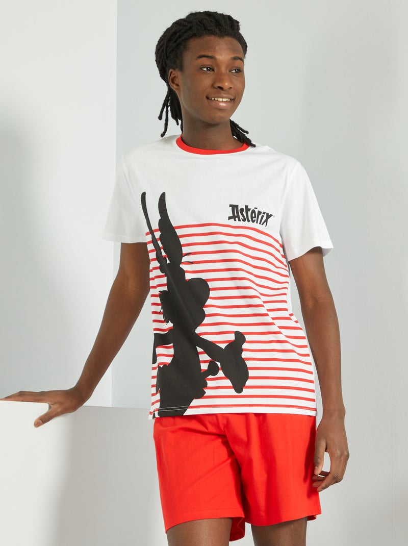 Pijama de 2 piezas 'Asterix' blanco/rojo - Kiabi