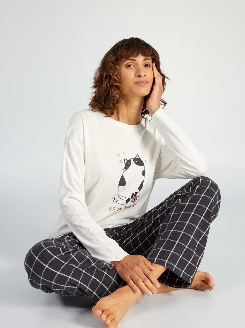Pijama de 2 piezas BLANCO - Kiabi