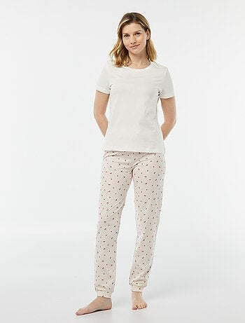 Pijama de 2 piezas: camiseta + pantalón estampado