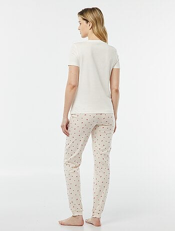 Pijama de 2 piezas: camiseta + pantalón estampado