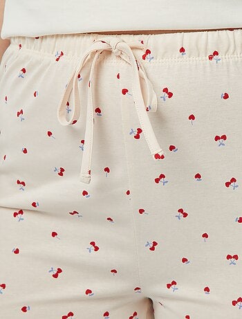 Pijama de 2 piezas: camiseta + pantalón estampado