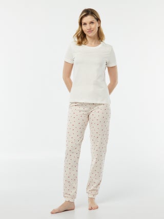 Pijama de 2 piezas: camiseta + pantalón estampado