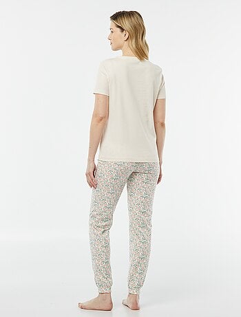 Pijama de 2 piezas: camiseta + pantalón estampado