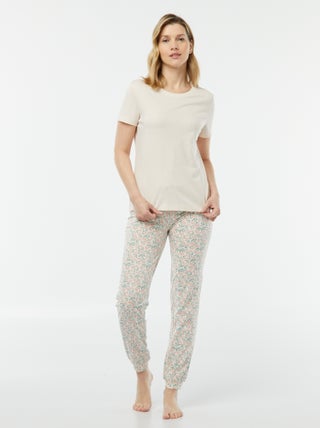 Pijama de 2 piezas: camiseta + pantalón estampado