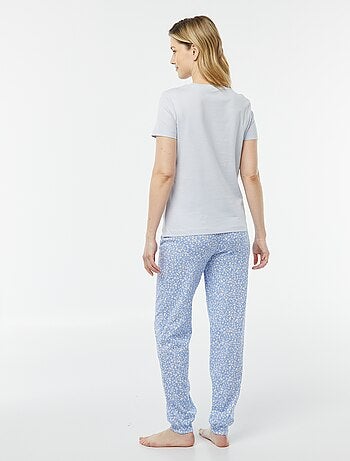 Pijama de 2 piezas: camiseta + pantalón estampado