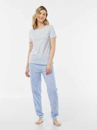 Pijama de 2 piezas: camiseta + pantalón estampado