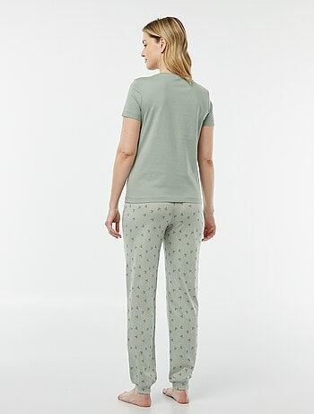 Pijama de 2 piezas: camiseta + pantalón estampado